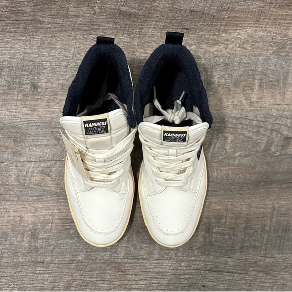 Flamingos Life Old 80s Vegan Leather High Top Sneakers Size EU 41 Unisex - Picture 3 of 12